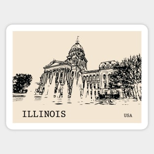 Illinois State USA Sticker